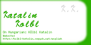 katalin kolbl business card