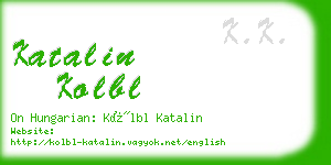 katalin kolbl business card